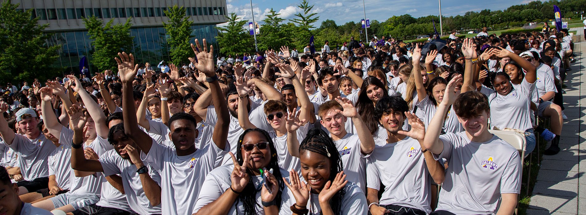 Students celebrating at convocation.
